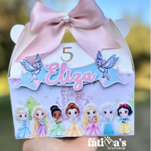 Adorable Princess - Themed Birthday Favor Boxes