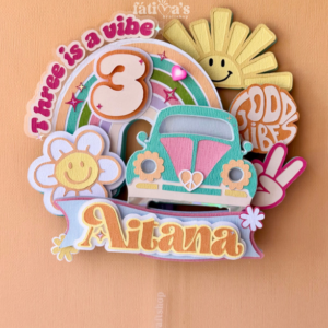 Groovy Inspired Cake Topper