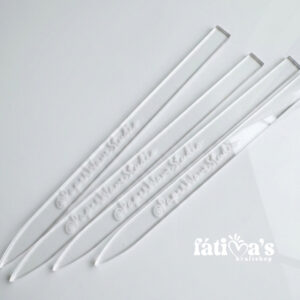Custom Acrylic Sticks for Cake Toppers, Engraved Acrylic Sticks