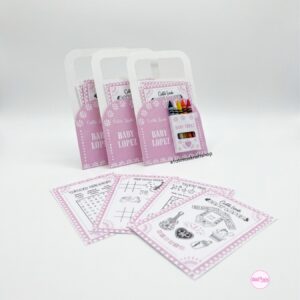 Custom "Cielito Lindo" Kids Activity Party Favor Set – Includes 4 Coloring Cards & 5 Multi-Color Crayons (6 pack)